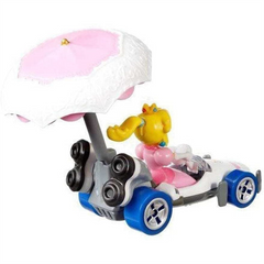 Hot Wheels Die Cast Mario Kart in B-Dasher Kart & Parasol Glider - Princess Peach