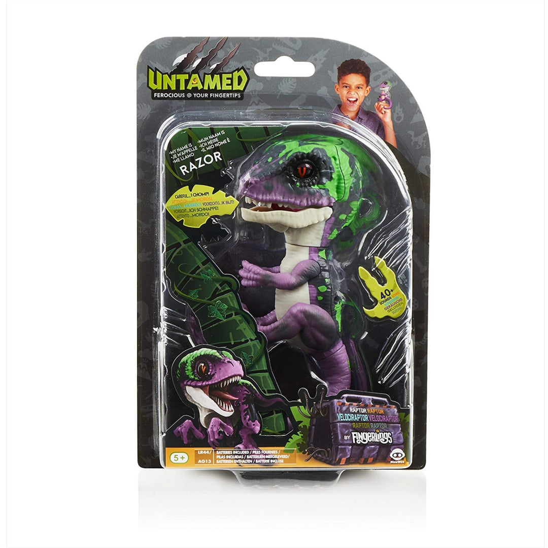 Fingerlings Untamed Raptor Purple Razor Collectible Electronic Pet Toy - Maqio