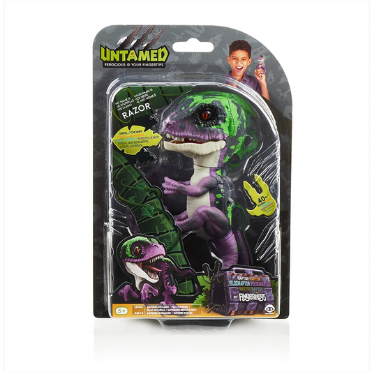 Fingerlings Untamed Raptor Purple Razor Collectible Electronic Pet Toy - Maqio