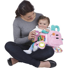 Playskool Fold 'n Go Elephant Stuffed Animal Tummy Time Babies 3+ Months Pink