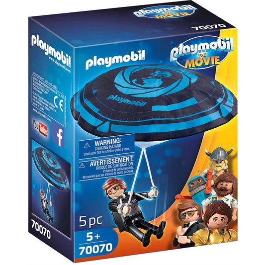 Playmobil the Movie 70070 Rex Dasher with Parachute Toy Playset - Maqio