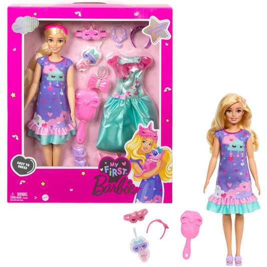 My First Barbie Cloud Dress Soft Touch Body Doll