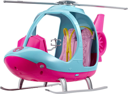 Barbie FWY29 Helicopter, Pink and Blue, with Spinning Rotor - Maqio