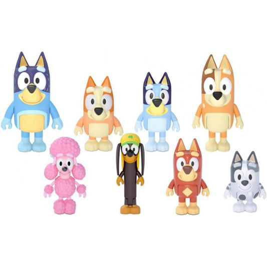 Bluey Family & Friends Action Figure Set 8 Pack