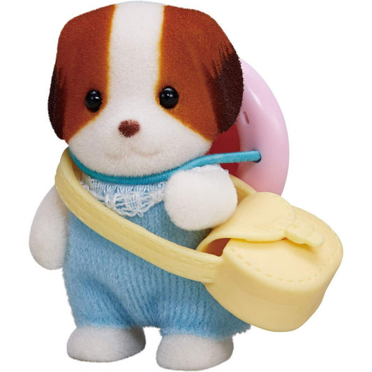 Sylvanian Families Chiffon Dog Baby Figure and Accessories