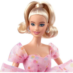 Barbie Signature Birthday Wishes Blonde Doll with Pink Tulle Gown & Shoes