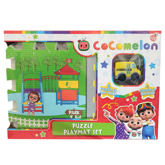 Cocomelon Eva Mat Puzzle Playmet Set & 1 Vehicle