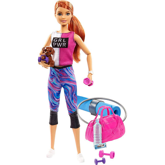 Barbie GRL Power Fitness Doll with Gym Bag and Equipment