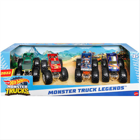 Hot Wheels Monster Trucks 4-Pack Monster Truck Legends 1:64