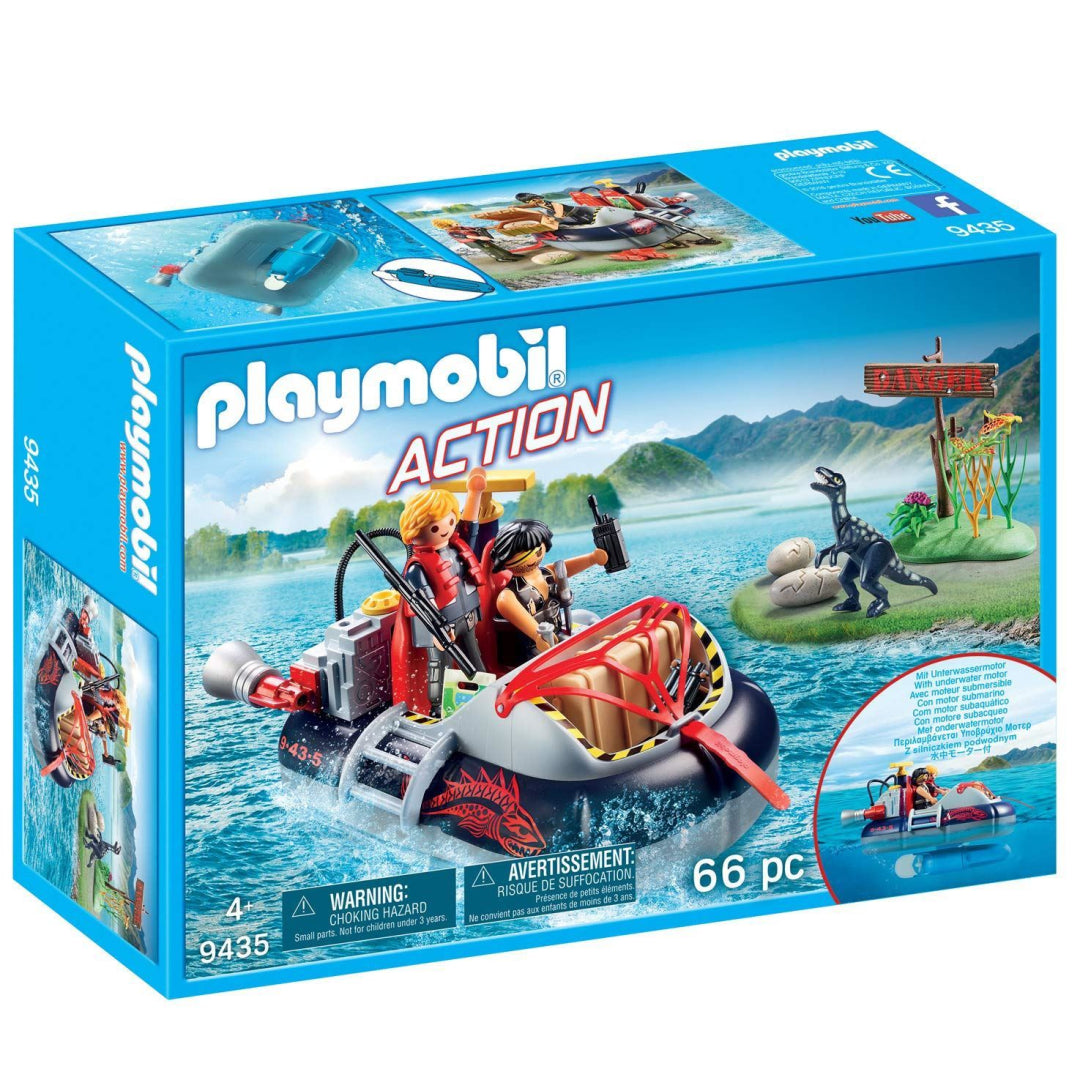 Playmobil 9435 Action Dino Hovercraft with Underwater Motor Set - Maqio