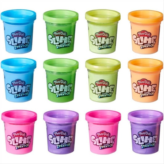 Play-Doh Slime Super Stretch Multipack of 12 Assorted Colours Non-Toxic