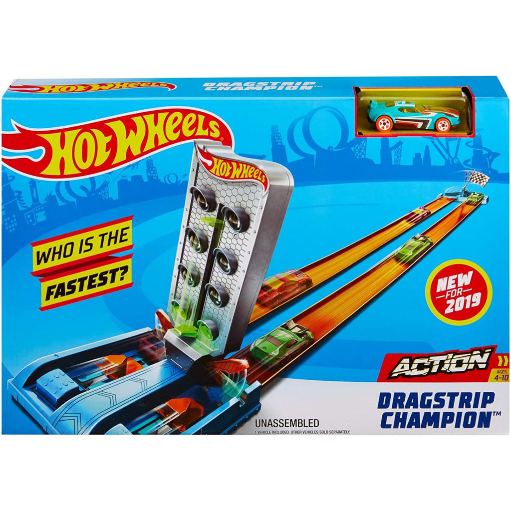 Hot Wheels GBF82 Dragstrip Champion Playset (GBF81) - Maqio