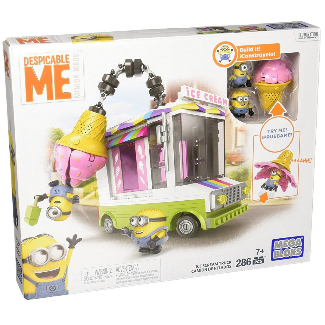 Mega Bloks DPG73 Despicable Me Minions Ice Cream Truck Construction Playset Toy - Maqio