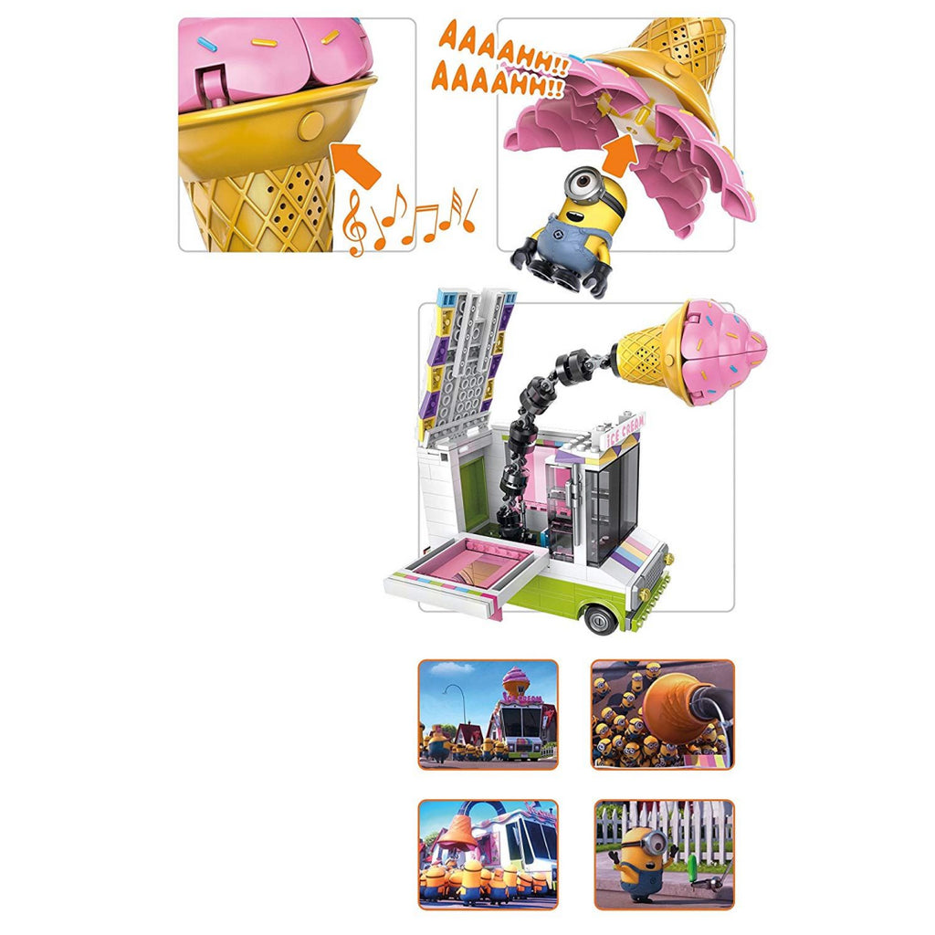 Mega Bloks DPG73 Despicable Me Minions Ice Cream Truck Construction Playset Toy - Maqio