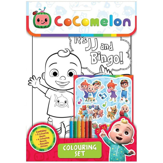 Cocomelon Colouring Set with Pencils & Stickers - Maqio
