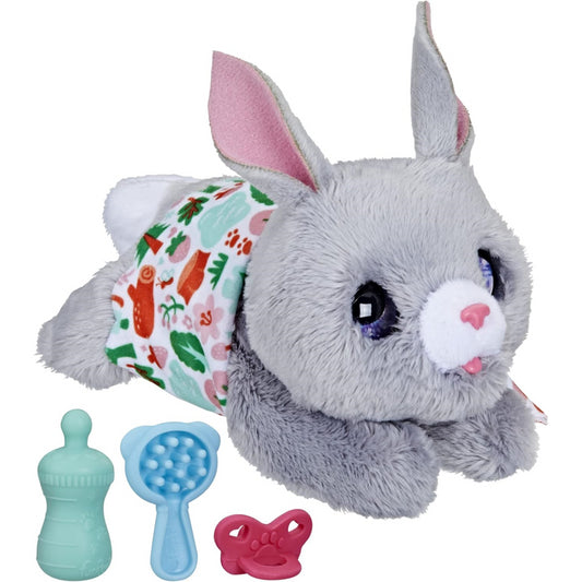 FurReal Newborns Grey Bunny with 4 Accessories