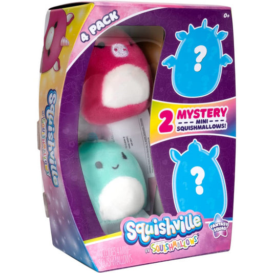 Squishmallows Squishville Mystery Squad Four Friends Soft Colourful Plush Toys
