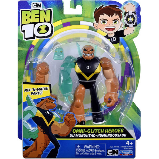 Ben 10 Action Figure - Omni Glitch Diamondhead Humungousaurus