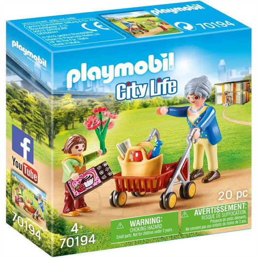 Playmobil 70194 City Life Hospital Visitor with Grandmother