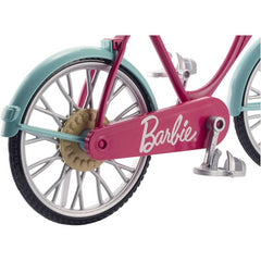 Barbie Bicycle With Basket Of Flowers For Dolls