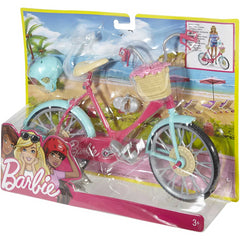 Barbie Bicycle With Basket Of Flowers For Dolls