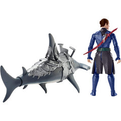 Aquaman Vulko 15cm Figure with Hammer Shark and Armour