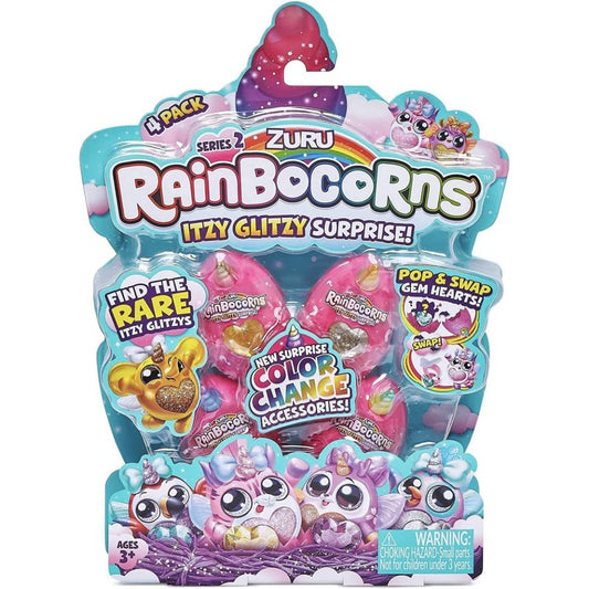 Zuru Rainbocorns Pack of 4 Itzy Glitzy Surprise Set from Series 2