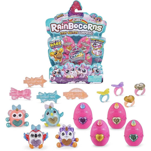 Zuru Rainbocorns Pack of 4 Itzy Glitzy Surprise Set from Series 2