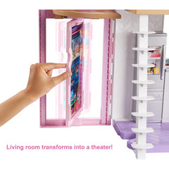 Barbie Malibu House Playset 2 Storey 6 Rooms 25 Furniture Pieces 2ft Wide