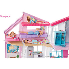 Barbie Malibu House Playset 2 Storey 6 Rooms 25 Furniture Pieces 2ft Wide