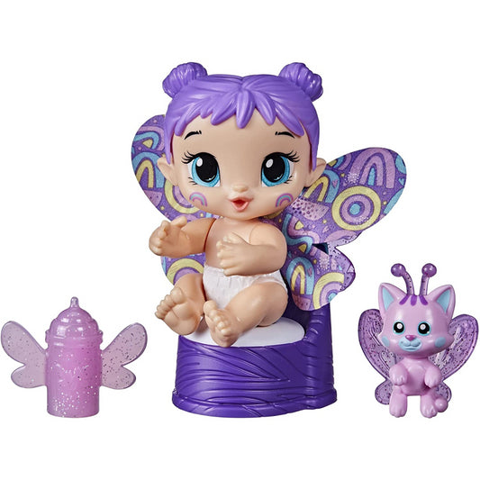 Baby Alive Glo Pixies Minis Glow-in-The-Dark Doll 3.75 inch - Plum Rainbow