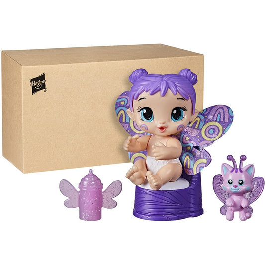 Baby Alive Glo Pixies Minis Glow-in-The-Dark Doll 3.75 inch - Plum Rainbow