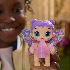 Baby Alive Glo Pixies Minis Glow-in-The-Dark Doll 3.75 inch - Plum Rainbow