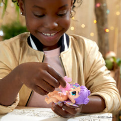 Baby Alive Glo Pixies Minis Glow-in-The-Dark Doll 3.75 inch - Plum Rainbow