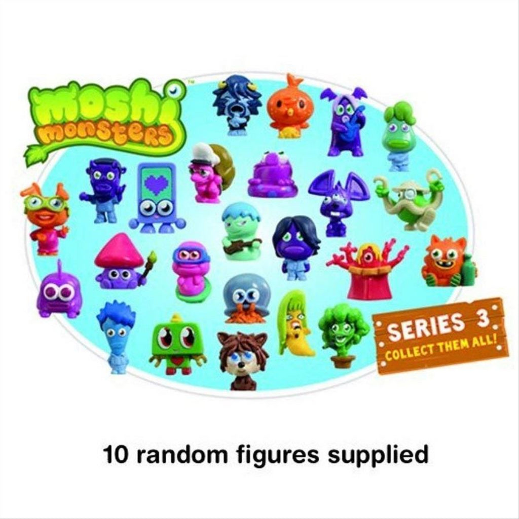 Moshi Monsters Series 3 Moshling Set of 10 Collectible Figures Toys - Maqio