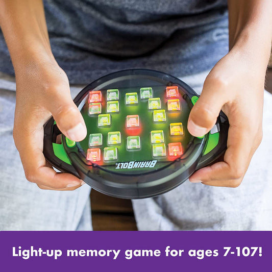 Learning Resources BrainBolt Brain Teaser Puzzle Light-Up Memory Travel Game