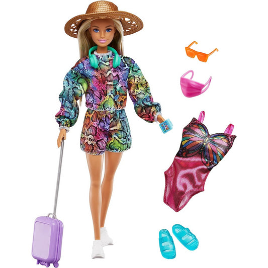 Barbie Holiday Fun Doll 12-in Blonde and Accessories