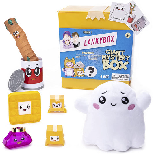 LankyBox Giant Mystery Box with Mini Figures Squishy Pop it and More