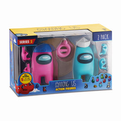 Among Us Series 2 Action Figures 2 Pk Figures 11cm - Pink & Turquoise