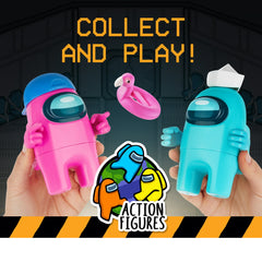 Among Us Series 2 Action Figures 2 Pk Figures 11cm - Pink & Turquoise
