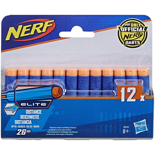 Nerf N-Strike Elite 12 Pack Refill Darts Reusable For Distance