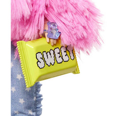 Barbie Extra Doll Fluffy Pink Jacket Coat & Unicorn Pig Pet