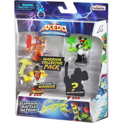 Akedo Legends of Powerstorm Mini Pack of 4 - Warrior Fireman Panda Ninja