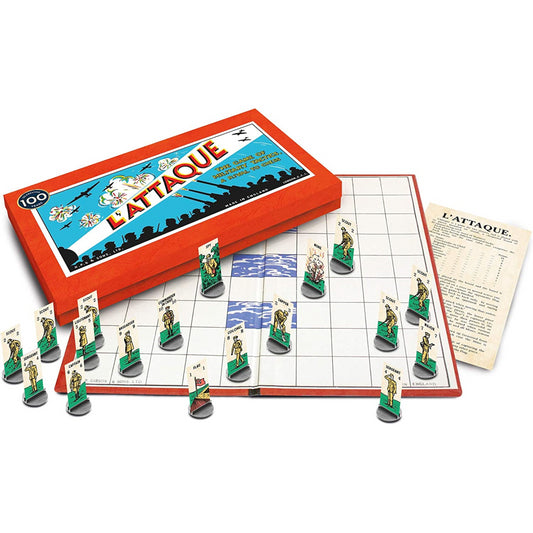 Gibsons L'Attaque Two Player Strategy Game in Vintage Look Box