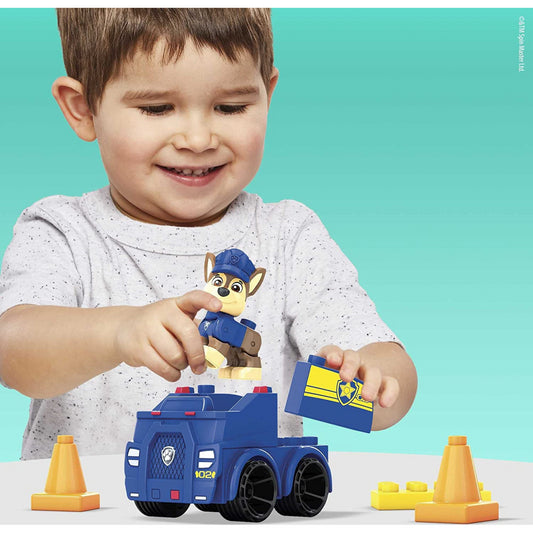 MEGA Bloks Paw Patrol Chase's Police Car Building Set with Chase Figure