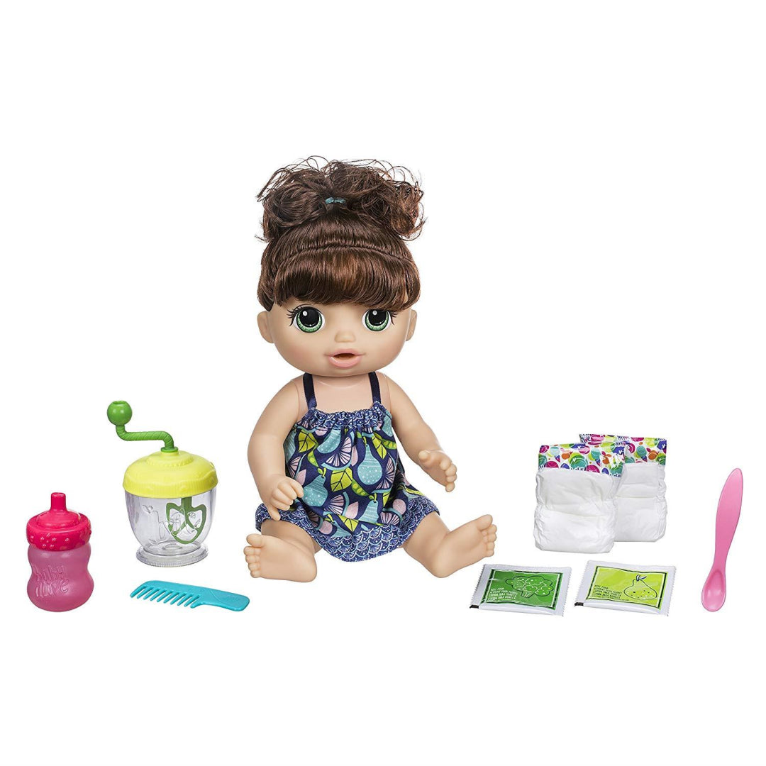 Baby Alive E0587 Sweet Spoonfuls Baby Doll Girl Brunette - Maqio