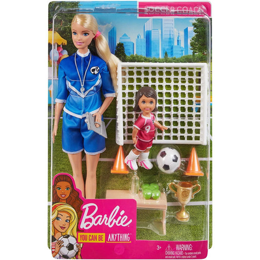 Barbie Careers Football Soccer Coach Doll GLM47 - Maqio