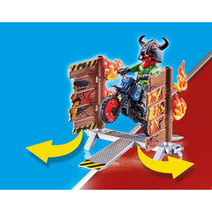 Playmobil Stunt Show Motocross with Fiery Wall