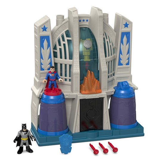 Imaginext Hall of Justice with Batman and Superman Figures with Dart Launcher, - Maqio