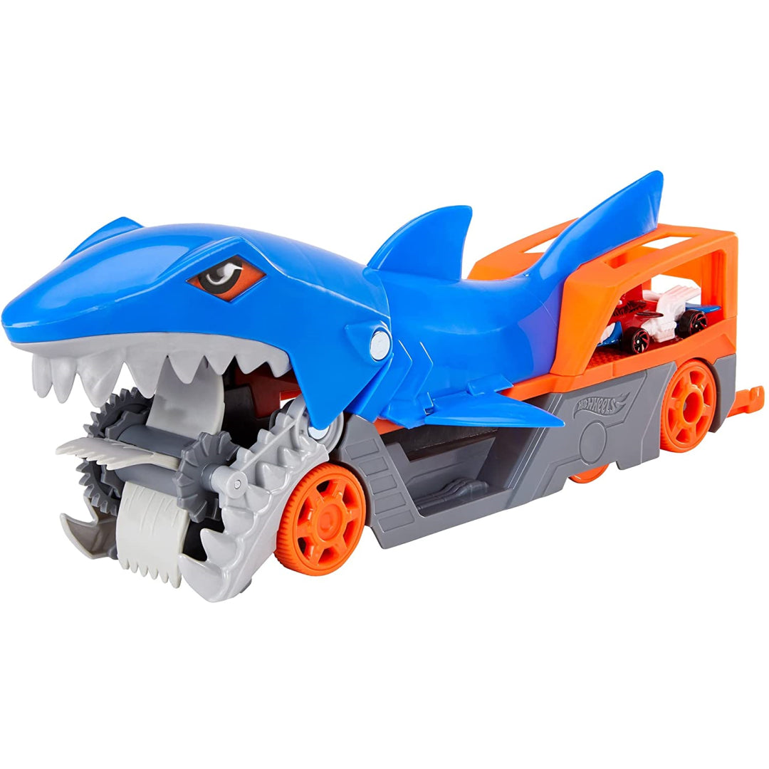 Hot Wheels City Launcher Set of 2 Dino and Shark with 1:64 Die-Cast Car  each NEW